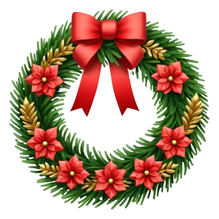 Luxary Christmas wreath with gold

 sticker