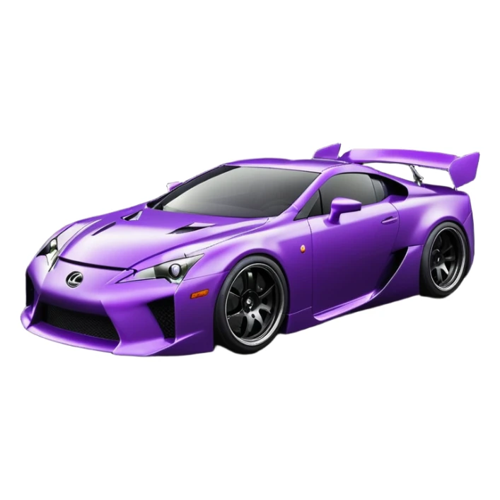 futuristic Jetson’s midnight-dark-purple over stealthy black metallic  Lexus LFA street rat rod  understated  sticker
