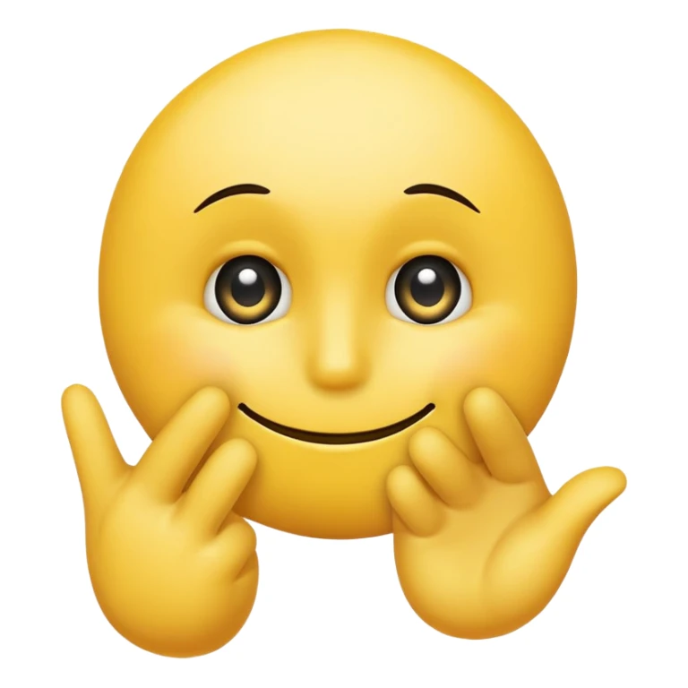 A yellow cartoon smiley face The face has a slightly worried or pensive expression, smile on his face, with one eye looking directly at the viewer and the other looking slightly off to the side.  The smiley face is thinking, with a hand positioned near its chin in a classic pondering pose.  sticker