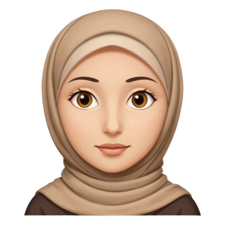 hijab woman with neutral face sticker