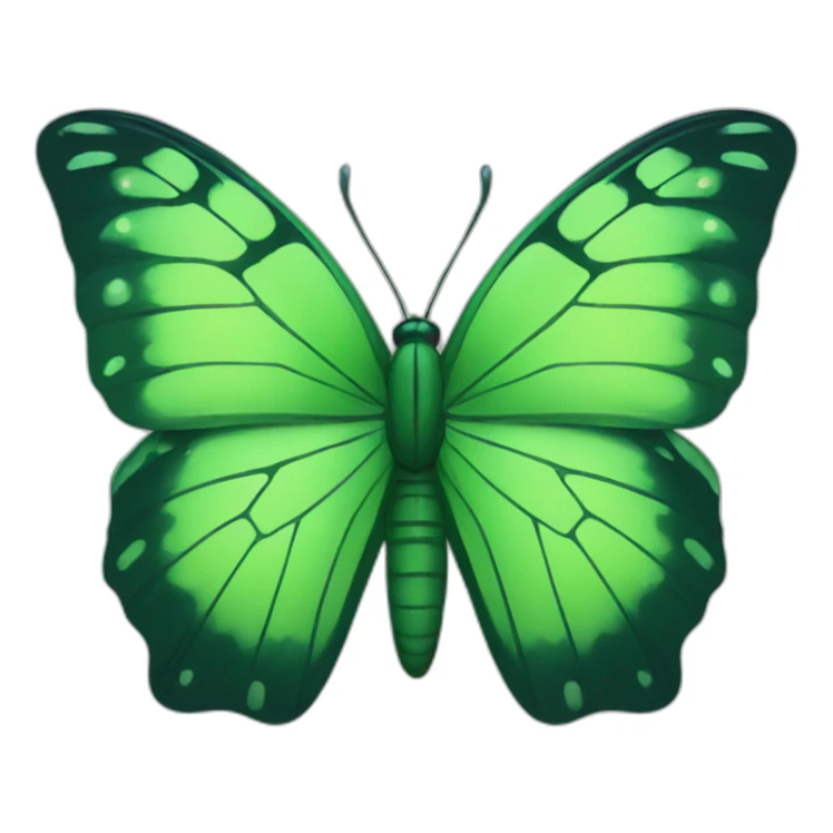 Green butterfly sticker