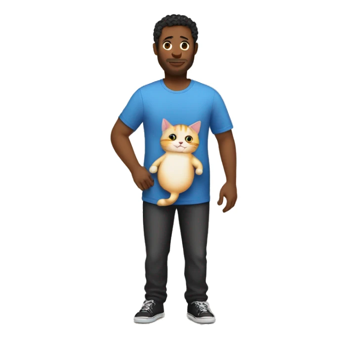 pregnant man with a cat suit sticker