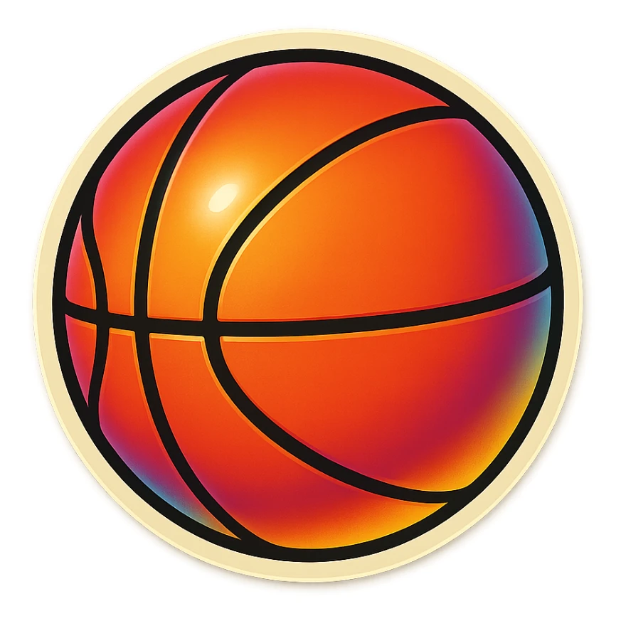 basket ball sticker