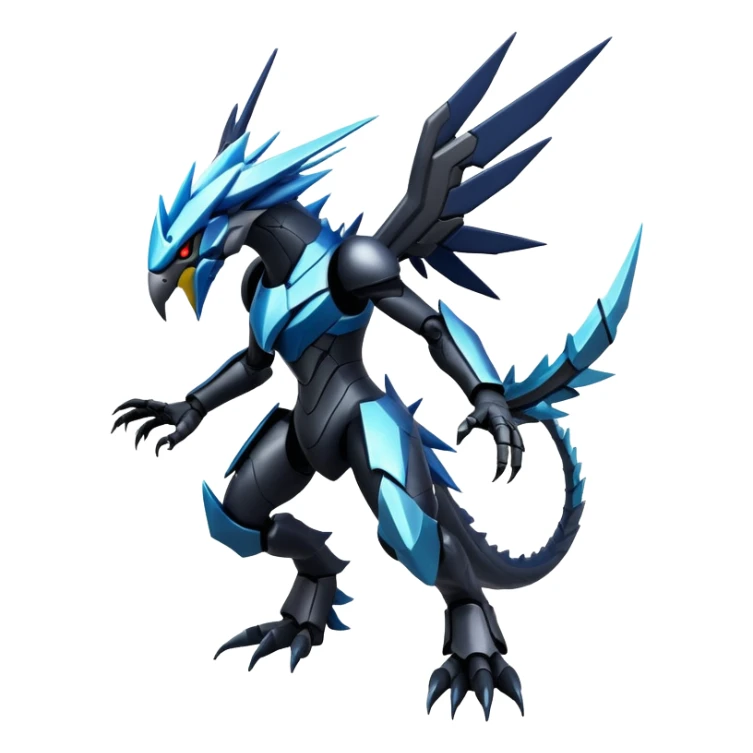 Punk’ish Edgy Futuristic Badass Dark Gothic Zekrom-Dialga-Aurorus-Hybrid-Creature sticker