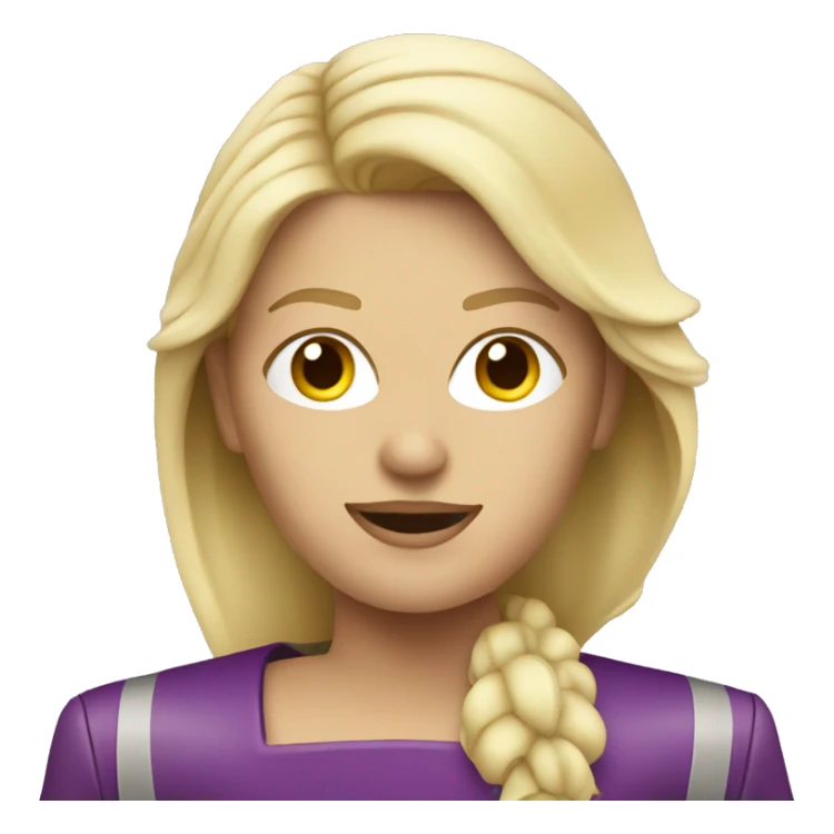 Blonde woman driving a purple Lamborghini sticker