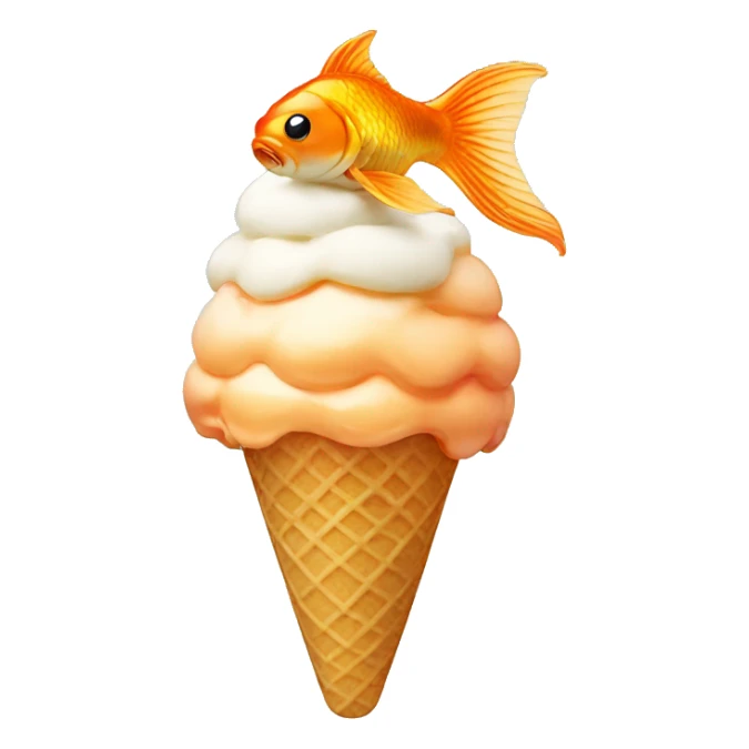 goldfish ice cream sticker