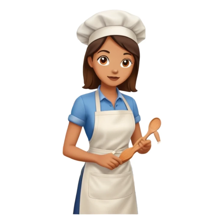 woman in kitchen cooking sticker