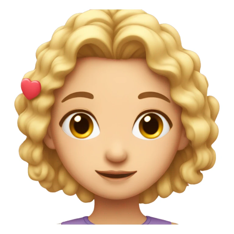 Cute girl with hearts around her sticker