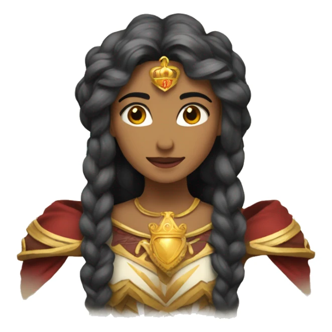 Una leona alegre y con corona de reina  sticker