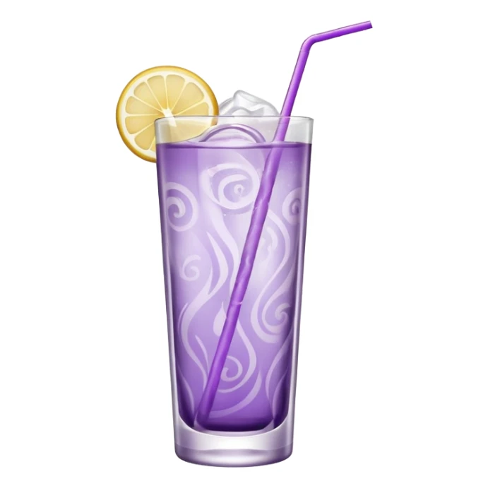 Cocktail light purple with high glass sticker