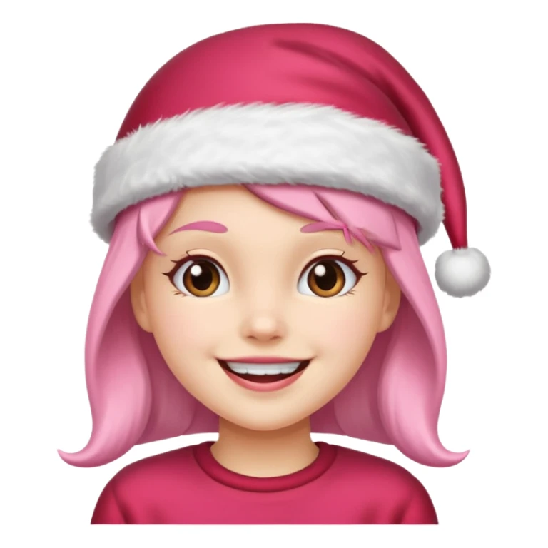 christmas pink girl sticker