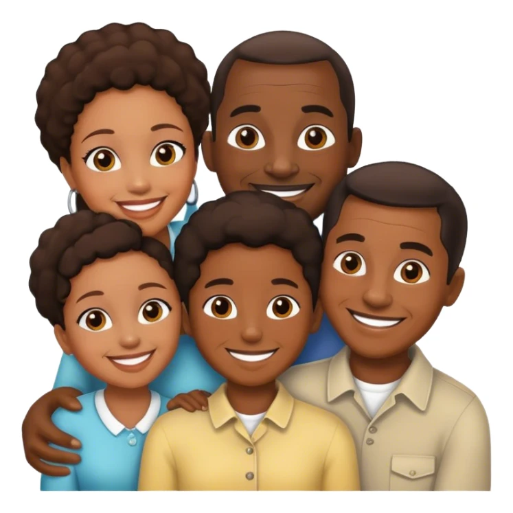 African American family sticker