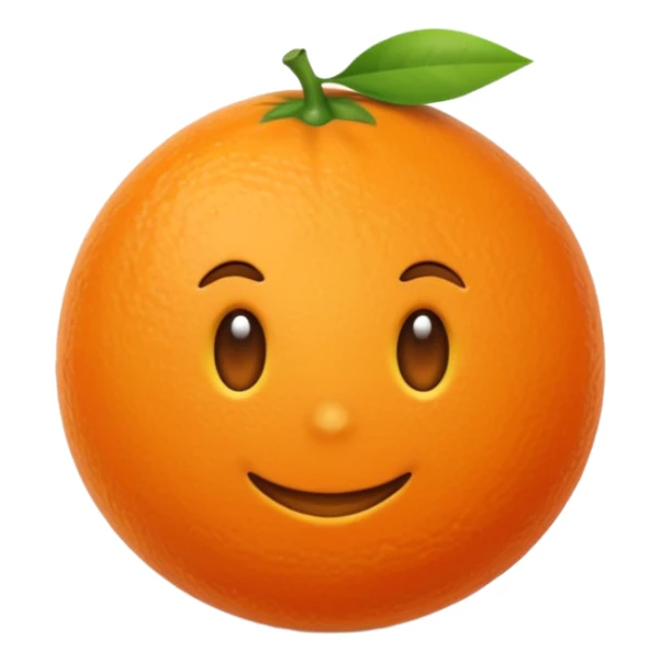 genere moi une seule orange sans les yeux ni la bouche sticker