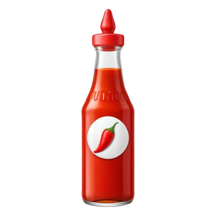 Thai style sweet chilli sauce in a glass bottle sticker