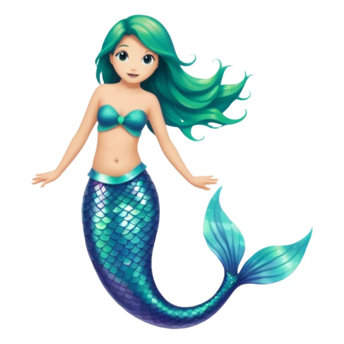 Mermaid tail sticker