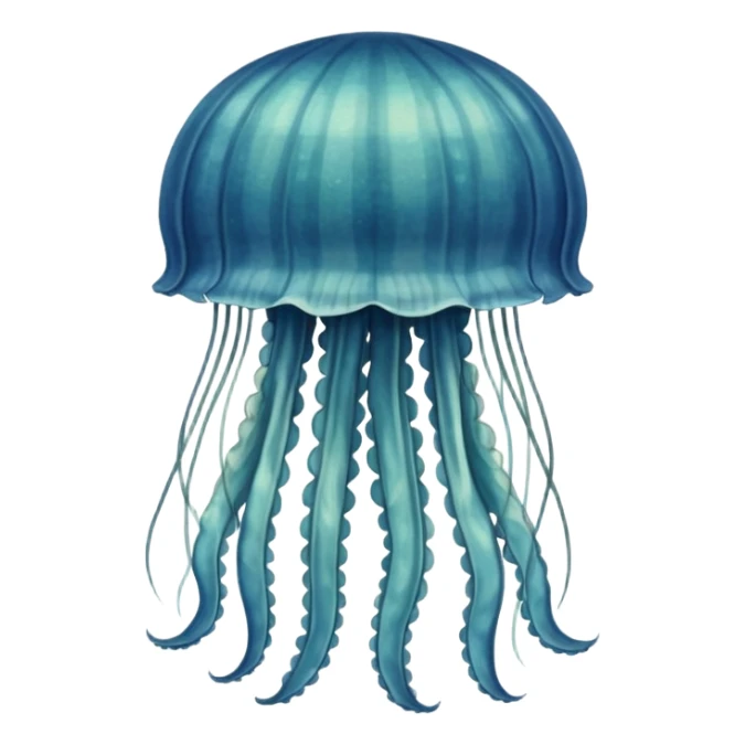 a beautiful jellyfish with a medieval design, tapestry style, woven texture, muted colors, historic medieval illustration sticker