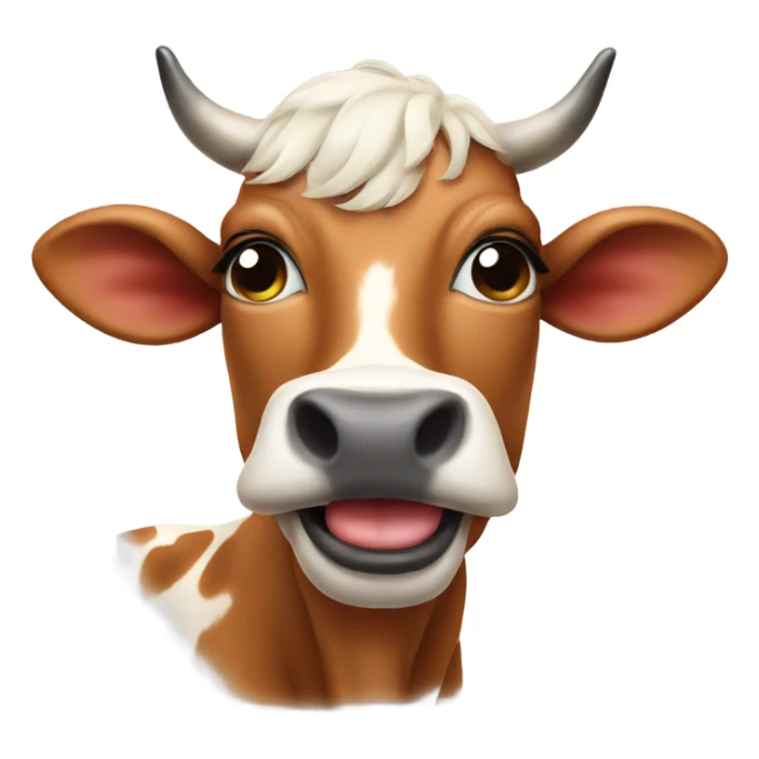 Coquette cow sticker