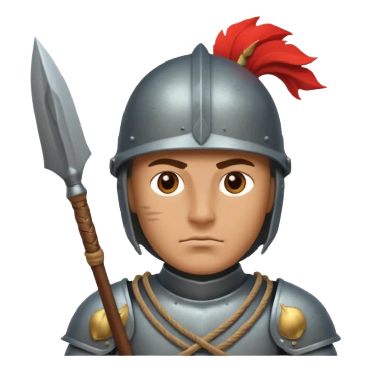 Guard – Armored soldier with spear or halberd sticker
