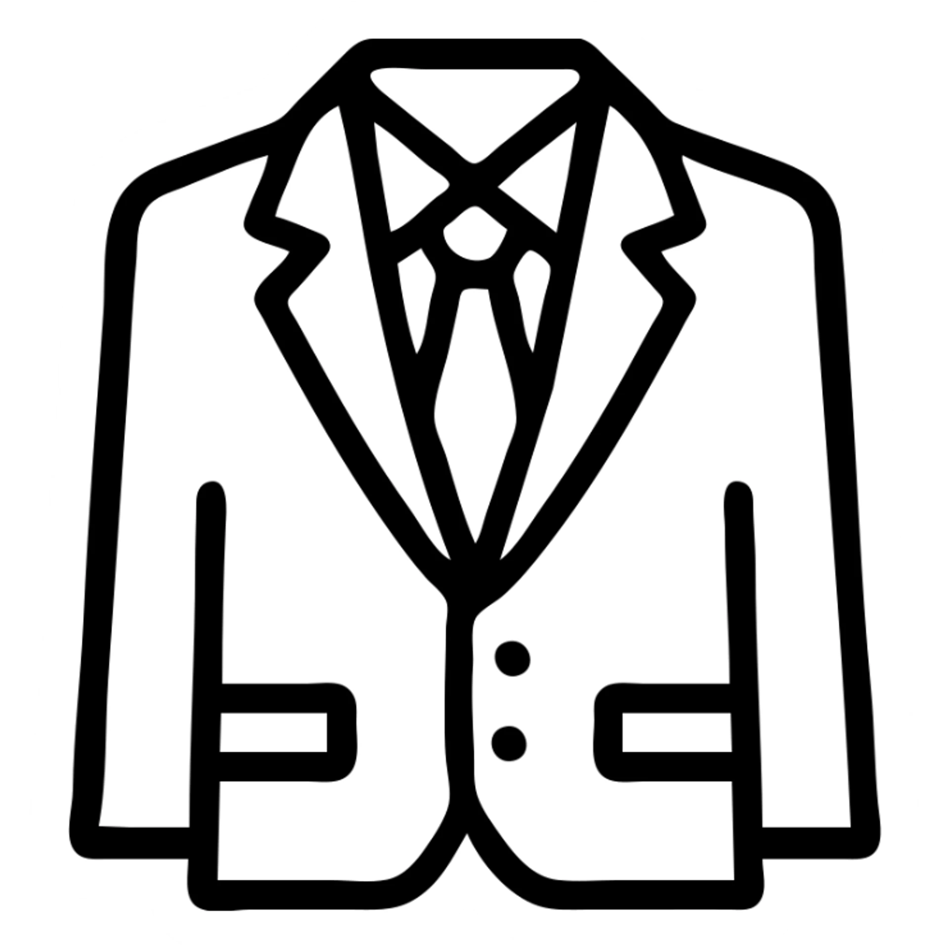 classic business suit, minimal background sticker