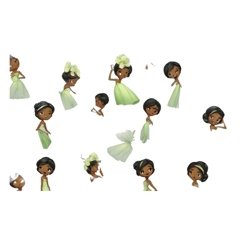 Tiana princess and the frog dress blue sticker