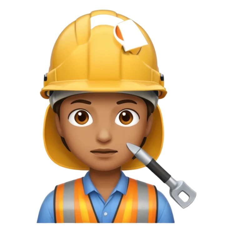 motivational cool looking emoji that fits the phrase "jobs never finished" sticker