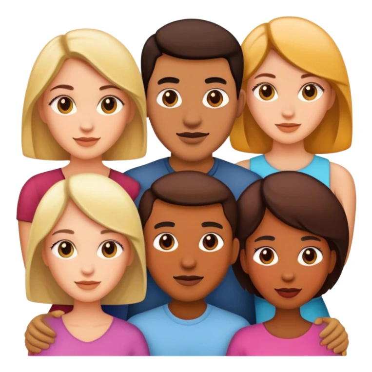 4 people, one man and three women sticker