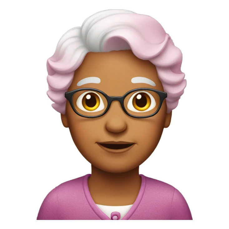 Grandma with pink hair sticker