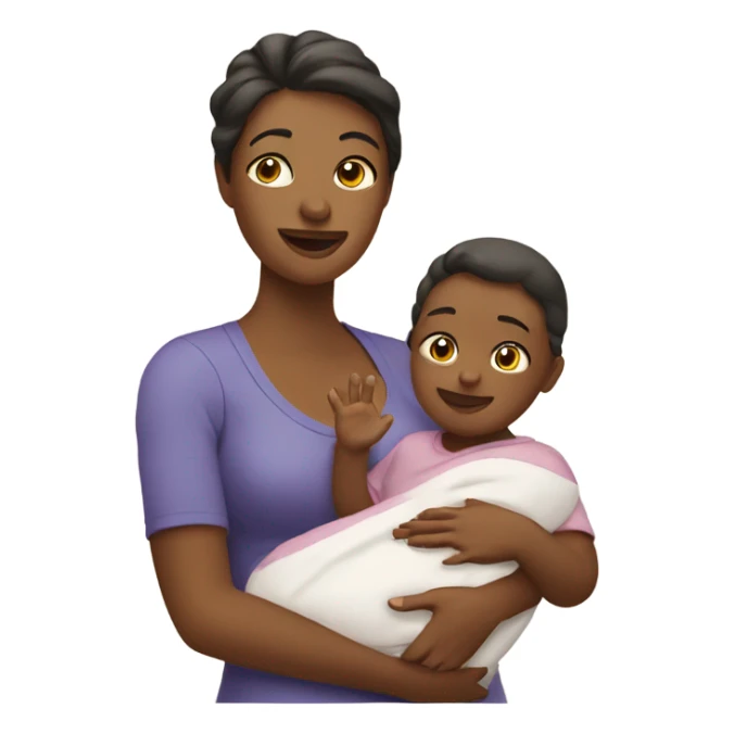 Mom and baby sticker