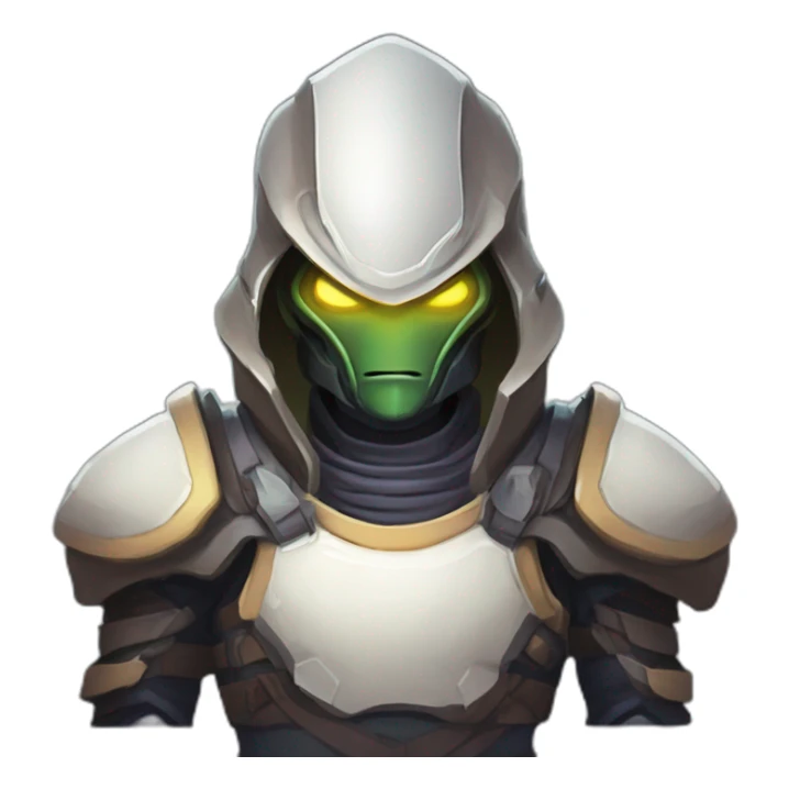 alien warrior futuristic roguelike rpg style inspired by slay thee spire sticker