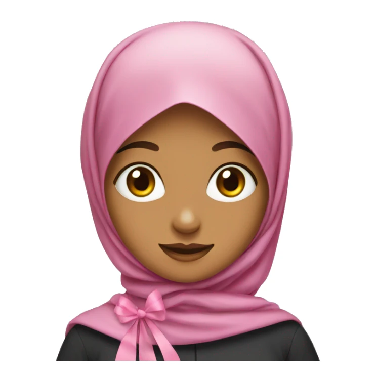 hijab girl with ribbon  sticker