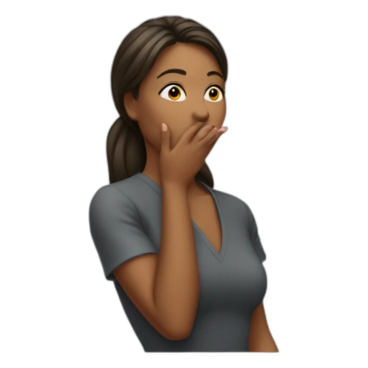 woman blowing kiss sticker