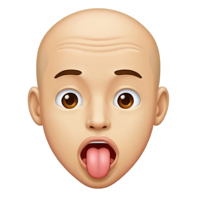 profile view of a man sticking his tongue out sticker