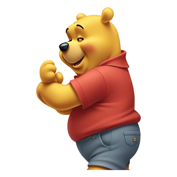 Winnie the Pooh blowing kisses sticker