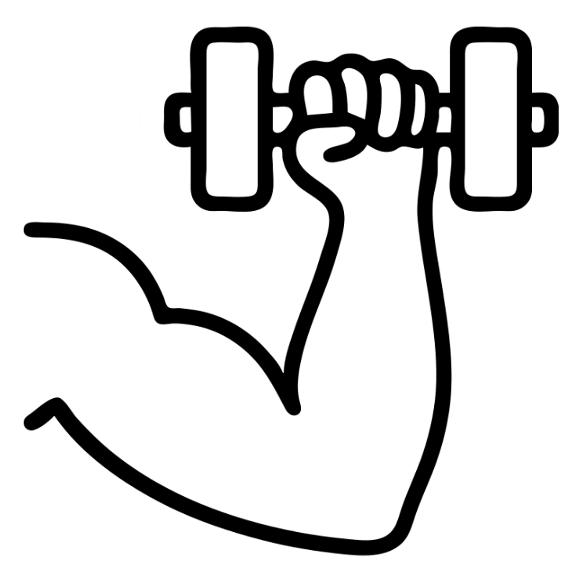 muscular arm holding a sport weight  sticker