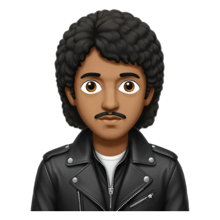 Phil Lynott (1949-1986) with long dark brown hair sticker
