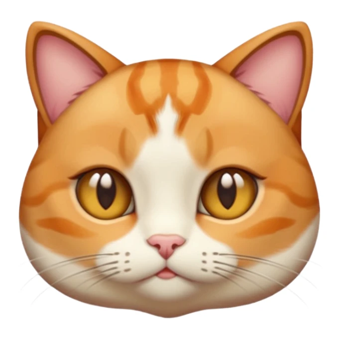 calico cat with cute slim face, small head, hazel eyes, and short but chubby body sticker