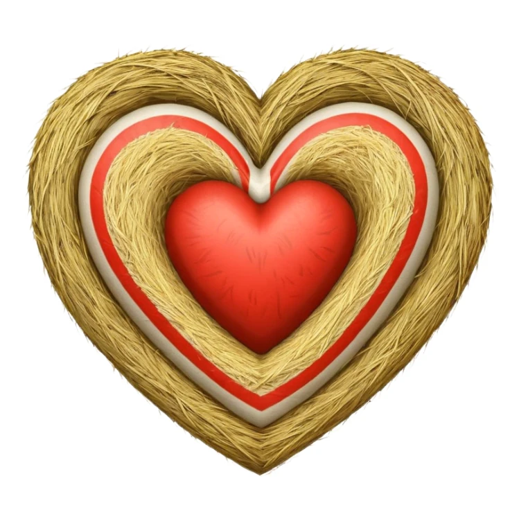 a heart hay inside has like the hair of a zebra  sticker