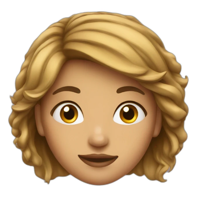 Pakistan girl large face with high hair sticker