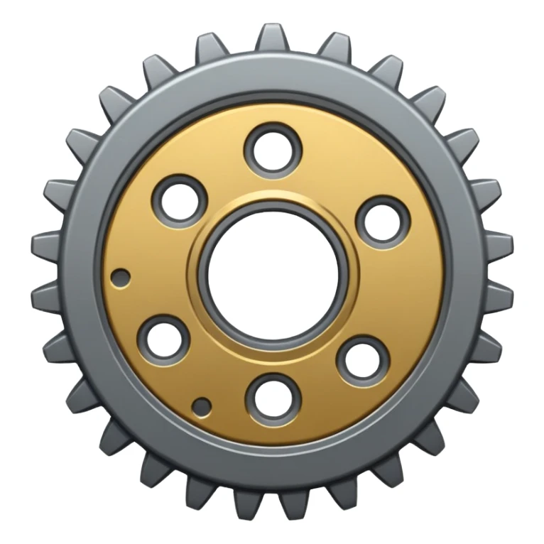 settings gear icon for site navigation. just one gear. no happy face, just grey. only 6 gear bumps sticker