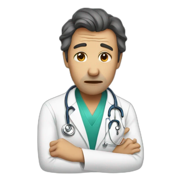 crying doctor sticker