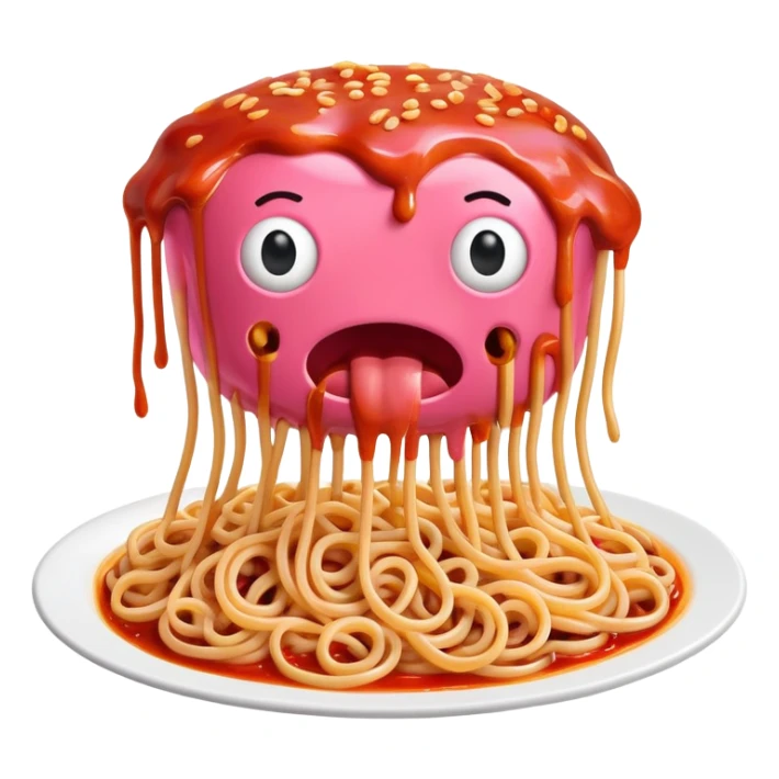  SPAM meat melted pink dripping sauce flying spaghetti monster sticker