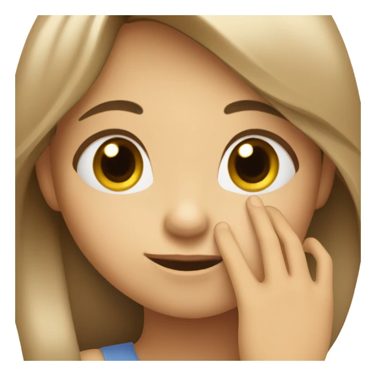 girl blushing with hand over mouth  sticker