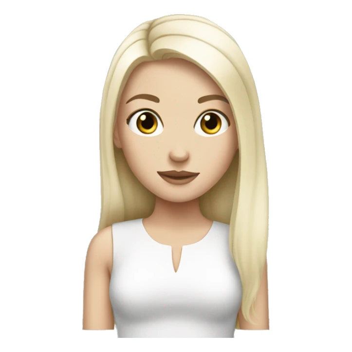 White girl with blaxk hair  sticker