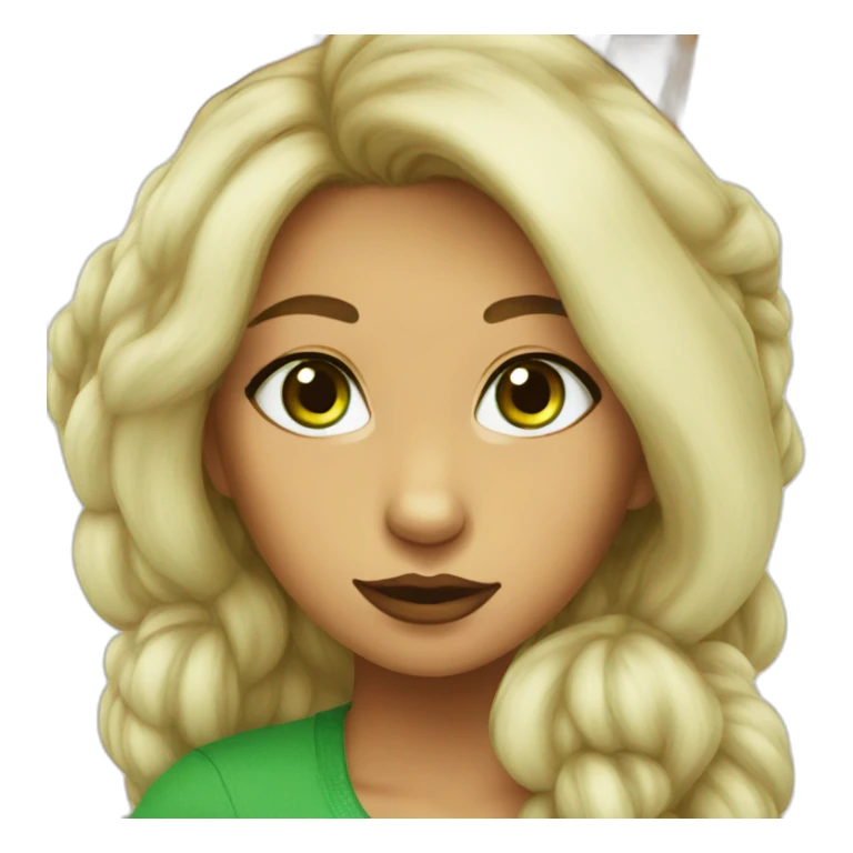 women fox beautiful with green eyes  sticker