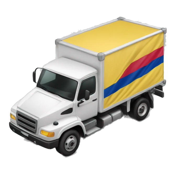 camion de envio con la bandera de colombia sticker