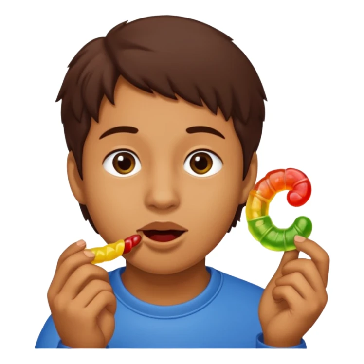 Rio da young og eating gummy worms sticker