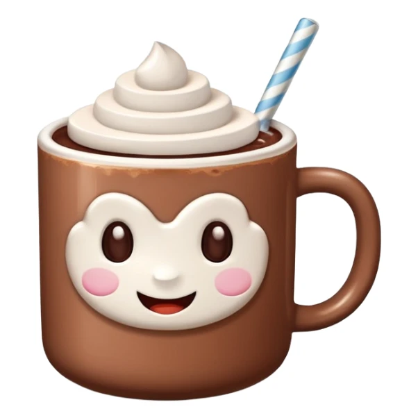 white mug of hot chocolate sticker