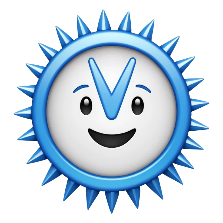 blue tick verification emoji Shape: Circular

Edge: Zigzag / spiky / sunburst / cogwheel sticker
