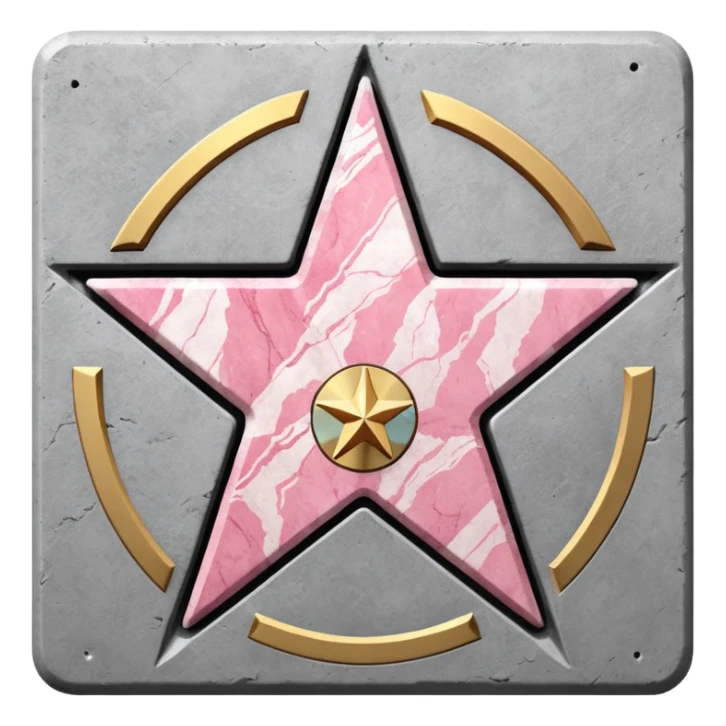 hollywood walk of fame star pink sticker