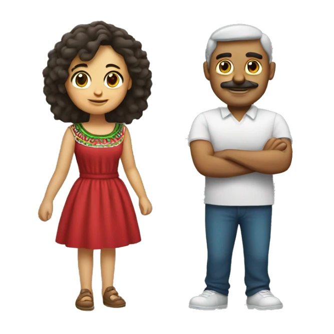 An italian man and Mexican girlgirl sticker